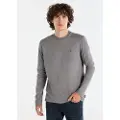 LOIS Jeans Lois Jeanstil mænd. 157943887 Grå overdye strikket T-shirt (XXL), Casual, Bomuld, Lange ærmer