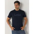 LOIS Jeans Lois Jeanstil mænd. 157253322 Navy kortærmet t-shirt (XL), Casual, Bomuld, Korte ærmer, Blå