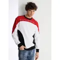 LOIS Jeans Lois Jeanstil mænd. 165953965 Hvid tricolore sweatshirt (S), Casual, Bomuld