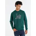 LOIS Jeans Lois Jeanstil mænd. 165903949 Grøn sweatshirt med vintage-logo (S), Casual, Bomuld, Lange ærmer