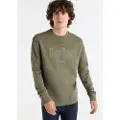 LOIS Jeans Lois Jeanstil mænd. 165863921 Sweatshirt med broderet logo på brystet, grøn (XL), Casual, Bomuld, Lange ærmer