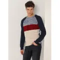 LOIS Jeans Lois Jeanstil mænd. 176503363 Navy stribet trøje (M), Casual, Bomuld, Akryl, Lange ærmer, Blå