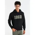 LOIS Jeans Lois Jeanstil mænd. 165973974 Kanguro sweatshirt 1962 sort (M), Casual, Bomuld, Lange ærmer