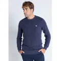 LOIS Jeans Lois Jeanstil mænd. 176483357 Perkins Pullover med krave Navy Block Colour (XXL), Casual, Bomuld, Lange ærmer, Blå