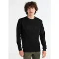 LOIS Jeans Lois Jeanstil mænd. 165863921 Sweatshirt med broderet logo på brystet, sort (S), Casual, Bomuld, Lange ærmer