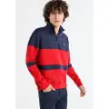LOIS Jeans Lois Jeanstil mænd. 165873922 Sweatshirt med lynlås i halsen perkins rød (XXL), Casual, Bomuld, Lange ærmer