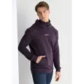 LOIS Jeans Lois Jeanstil mænd. 165853920 Kanguro-sweatshirt med hætte broderet på brystet, lilla (M), Casual, Bomuld