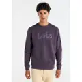 LOIS Jeans Lois Jeanstil mænd. 165673397 Basic sweatshirt med logo og pufprint i lilla (3XL), Casual, Bomuld, Lange ærmer