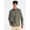 LOIS Jeans Lois Jeanstil mænd. 145503929 Grøn skjorte i fin twill (L), Casual, Bomuld, Lange ærmer