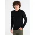 LOIS Jeans Lois Jeanstil mænd. 176683971 Sort strikket tekstureret trøje (XL), Casual, Bomuld, Lange ærmer