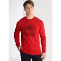 LOIS Jeans Lois Jeanstil mænd. 165943964 Heraldica rød grafisk sweatshirt (XL), Casual, Bomuld