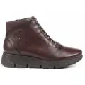 Fluchos Fluchostil kvinder. F1358 Ankelstøvler i læder F1358 Bordeaux (35), 3-5 cm, Blonder, Casual, Rødbrun, Burgund