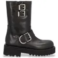 Alpe Alpetil kvinder. 279601 Biker ankelstøvler i læder, sort (37), 1-3 cm, Lynlås, Casual