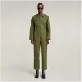 G-Star G-Startil kvinder. D20661-9288-B230 Overall Multi Zip Winter green (XXL), Casual, Grøn, Bomuld, Lange ærmer