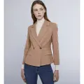 Marella Marellatil kvinder. 2423046101200 Blazer med brunt tema (38), Casual, Party, Klassisk, Polyester
