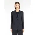 Weekend Max Mara Weekend Max Maratil kvinder. 2515041091600 Blazer i jomfruuld Materia marine (42), Casual, Party, Bomuld, Klassisk, Lange ærmer, Blå