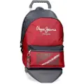 Pepe Jeans Pepe Jeansunisex til børn. 66824T1 Clark computerrygsæk med to rum og trolley rød (OSFA), Casual, Polyester, børnetøj