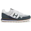 Hackett London Hackett Londontil mænd. HMS21446 Telfor Vibesun træningssko i læder, blå (45), Fast, Blonder, Casual