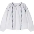 Pepe Jeans Pepe Jeanstil piger. PG301701 Bluse Ada hvid (4Años= 80cm), Casual, Bomuld, Lange ærmer, børnetøj