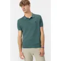 Elpulpo elPulpotil mænd. 11040926443 Grøn crepe-strikket poloshirt (XL), Casual, Bomuld, Korte ærmer
