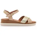 Mustang MTNGtil kvinder. 54530 Daniela Beige sandaler i læder (40), 3-5 cm, Spænder, Casual