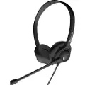 Voxicon Vx-u220 Duo Usb-c Headset Med Støjreducerende Mikrofon Til Teams Usb Type-c Sort