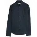 Bikkembergs Bikkembergstil mænd. BMS0783 Slim Fitted skjorte navy (XXL), Casual, Bomuld, Lange ærmer, Blå