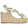 Alma en pena Alma en penatil kvinder. V251286 Beige blomstrede sandaler i læder (38), 8-10, Spænder, Casual