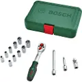Bosch Ht 1/4´´ Topnøglesæt Og Skraldenøglesæt 14 Stykker