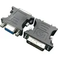 Gembird DVI-I Adapter - DVI-I Han til VGA 15-pin hun - Sort