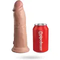 King Cock Elite 8 - realistisk dildo med sugekop (20cm) - natur