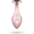 Rosy Gold Butt Plug - anal plug med sort sten (rosegold)