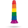 Lovetoy Prider - livagtig dildo - 19cm (regnbue)