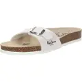 Pepe Jeans Pepe Jeanstil kvinder. PLS90615 Anatomiske Oban perlehvid sandaler (39), Fast, Ingen, Casual
