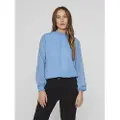 Vila Høj Hals Langærmet Bluse