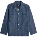 G-Star G-Startil mænd. D26429-D303-001 4-lommers overshirt blå (S), Casual, Bomuld, Lange ærmer