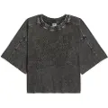 G-Star G-Startil kvinder. D26243-C756-H365 Vasket oversized t-shirt med flere logoer, grå (XS), Casual, 3/4 ærmer, Økologisk bomuld, Bæredygtig