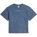 G-Star G-Startil kvinder. D26241-2653-H364 Vasket g-script T-shirt blå (S), Casual, Korte ærmer, Økologisk bomuld, Bæredygtig