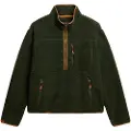 Superdry Superdrytil mænd. M2014149A Half Zip Fleece Outdoor grøn (XL), Casual, Polyester