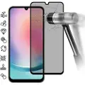 Mtp Products Samsung Galaxy A25 Privacy Full Cover Skærmbeskyttelse Hærdet Glas - 9H - Sort Kant