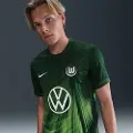 Nike Kortærmet Vfl Wolfsburg 2025/26 Stadium Home Nike Dri-FIT Replica-fodboldtrøje til mænd - grøn