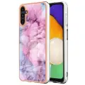 Mtp Products Samsung Galaxy A36 Marmormønster Galvaniseret IMD TPU Cover - Blå / Pink