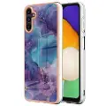 Mtp Products Samsung Galaxy A36 Marmormønster Galvaniseret IMD TPU Cover - Lilla