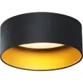 QAZQA Moderne loftslampe sort velour 40 cm inkl. LED 3-trins dæmpbar - Sue