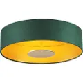 QAZQA Moderne loftslampe grøn velour inkl. LED 3-trins dæmpbar - Bredow