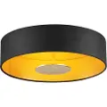QAZQA Moderne loftslampe sort velour inkl. LED 3-trins dæmpbar - Bredow