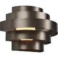 QAZQA Moderne væglampe gunmetal inkl. LED 3-trins dæmpbar - Lines
