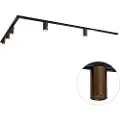 QAZQA Moderne skinnesystem med 5 mørke bronze spots 1-faset GU10 50mm - Iconic Ruby