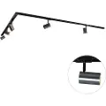 QAZQA Modernt skinnesystem med 5 spots i gunmetal, 1-faset - Iconic Jeana