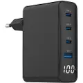 Gembird 4xpd Qc Lcd Usb-a Og Usb-c Vægoplader 100w